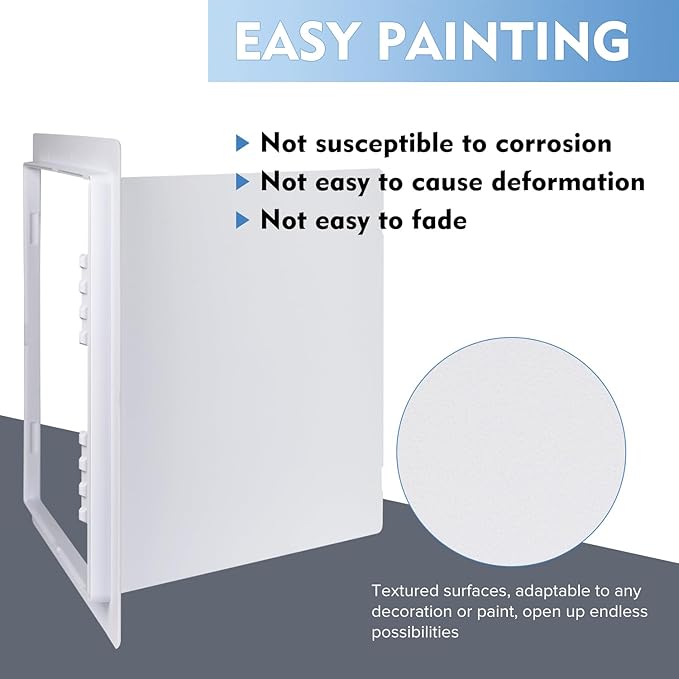Donext Access Plumbing Panel for Drywall Ceiling, 14x14 in 2 PC Plastic Access Door, Wall Hole Cover Plate for Plumbing & Electrical & Wiring, White