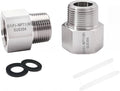 1 Piece G1 Female-NPT1 Male Threaded Fitting,Reducer Adapter, 304 Stainless Steel Sensor Gasket Adapter Extender.