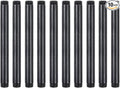 10 Pack 1/2 Inches x 8 Inches Black Malleable Steel Nipples Fitting, DIY Steampunk Industrial Vintage Style.