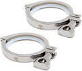 QiiMii 2 Pcs Heavy Duty Single Pin Tri Clamps Ferrule TC 3 Inch Stainless Steel 304 with Silicone Gasket