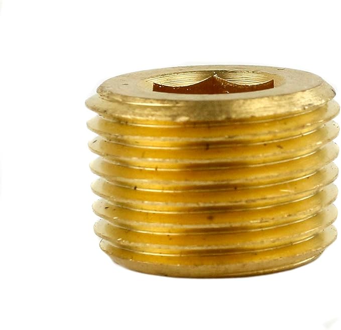 3/8" NPT Solid Brass Male Thread Allen Head Pipe Plug Hex Socket 50135 5-Pack