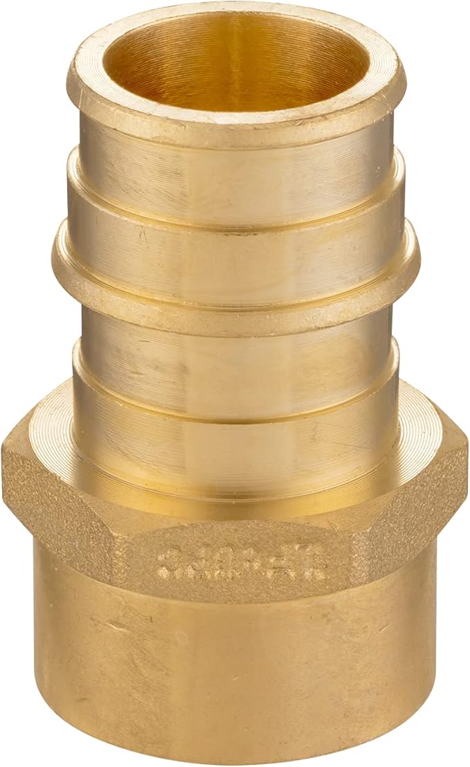 (Pack of 5) EFIELD Pex A Full Flow Expansion Brass Fittings 3/4"x 1/2" Female NPT Adapter, ASTM F1960,(PEX1960030)