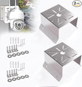 2 Pack Corner Mount for Security Camera Stainless Steel Mounting Corner Bracket Gives Bigger Field of Vision for Cameras Wall Mount Corner Fits for CCTV Camera, LED Wall, Stage Lights, Solar Panel