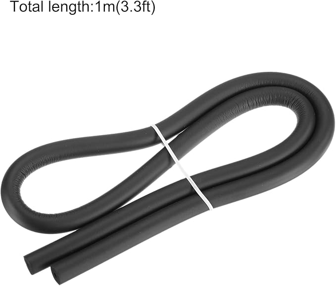 uxcell Foam Tubing for Handle Grip Support, Pipe Insulation Outside Pipe Lagging, 3mm(1/8") ID 11.5mm(7/16") OD 1m Black