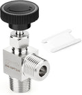 TAISHER 1PCS 304 Stainless Steel 90 Degree Needle Valve 3/4" NPT Male For Flow Control Water Gas Oil