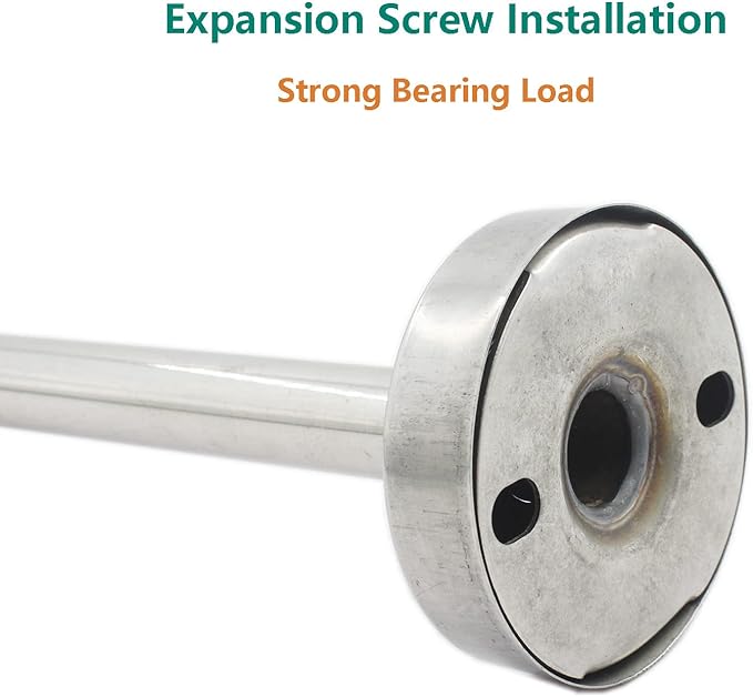 2 Pack Ceiling Mount Bracket, Stainless Steel Wardrobe Pipe Bracket Rod Holder Ceiling Holder, ULIFESTAR Shower Curtain Closet Wardrobe Rod Lever Support Pipe Flange Socket (D*H)33*500mm/1.3*20''