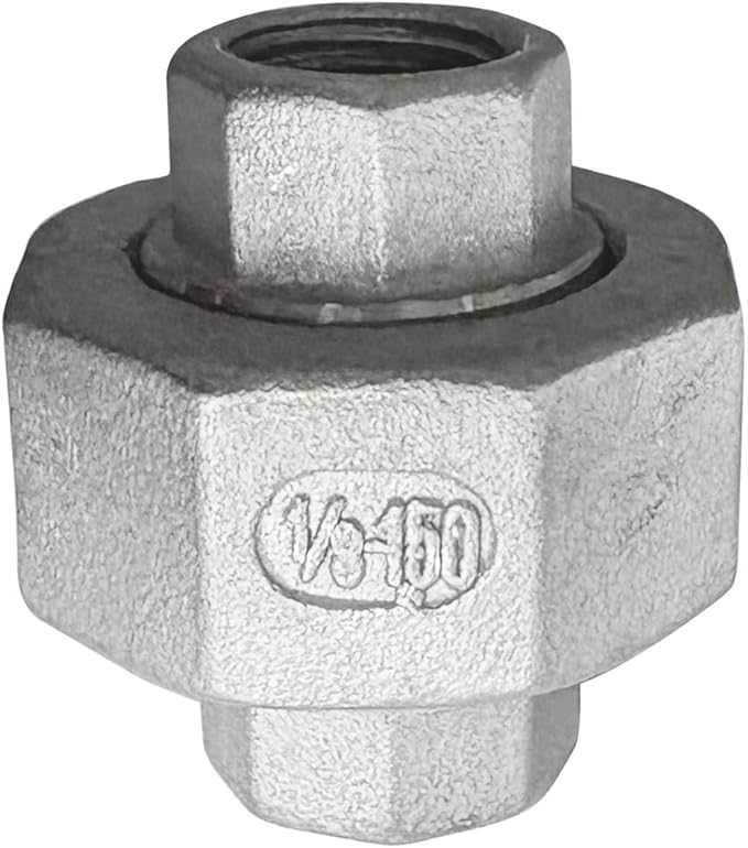 1/8" Union Pipe 304 Stainless Steel NPT Female Thread Union Joint Cast Pipe Fitting Pack of 1