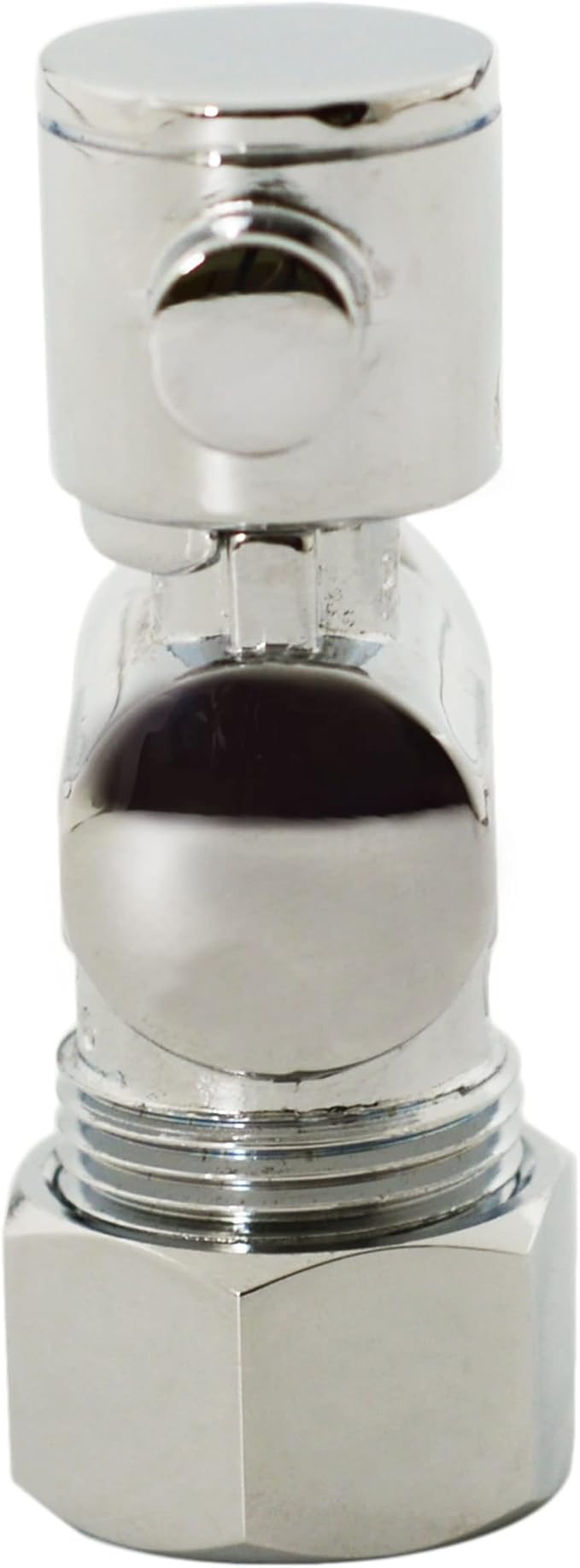 Westbrass R105BL-05 1/4-Turn Lever Handle Angle Stop Shut Off Valve, 5/8" OD x 3/8" OD, Polished Nickel