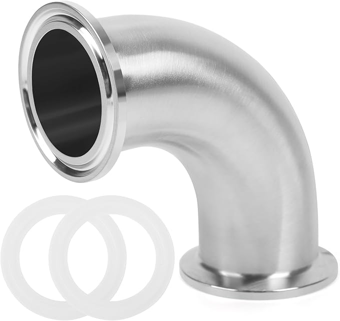 Elbow 1.5" Tri Clamp Elbow 90 Degree Pipe Fitting 38mm Pipe OD Sanitary Fitting Stainless Steel 304