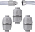 (3Pcs) NPT 3/4 inch Liquid-Tight Connector,PVC Flexible Conduit Double-Ended Connector,Straight 180 Degree,Two-Way Conduit Connector