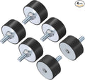 uxcell 4pcs M8x23mm Rubber Isolator Mounts with Studs 40x20mm Male Female Vibration Shock Absorber Zinc Plated Cylindrical Thread Mounts Anti Vibration Isolators with 4pcs M8 Lock Nuts