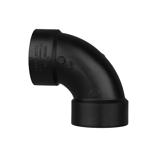 CHARLOTTE PIPE 3 DWV 1/4 BEND HUB X HUB DWV (DRAIN, WASTE AND VENT) (25 Unit Box)
