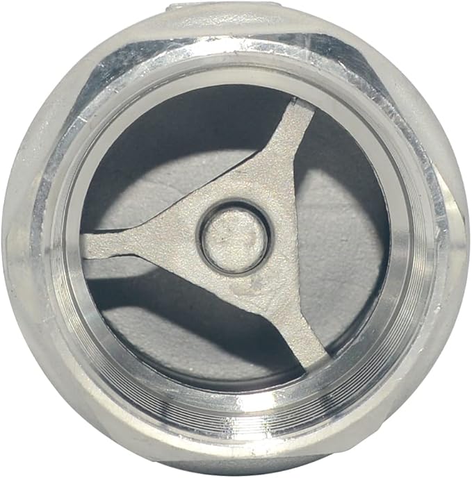 2" NPT Female WOG1000 Check Valve,Spring Loaded In-line Low Cracking Pressure,Stainless Steel SS316 CF8M