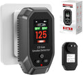 6-in-1 Portable Carbon Monoxide Detectors Plug in, MODOFO TOOL Smoke and Carbon Monoxide Detector with Built-in Battery, Natural Gas Leak Detector, HD Display for CO, Gas, Smoke, Temp, Humidity Black