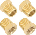 KOOTANS 4pcs Heavy Duty 1/4 NPT Male Thread to 1/8 NPT Female Thread Brass Reducer Hex Bushing Brass Fitting Pipe Hose Tube Adapter Convert