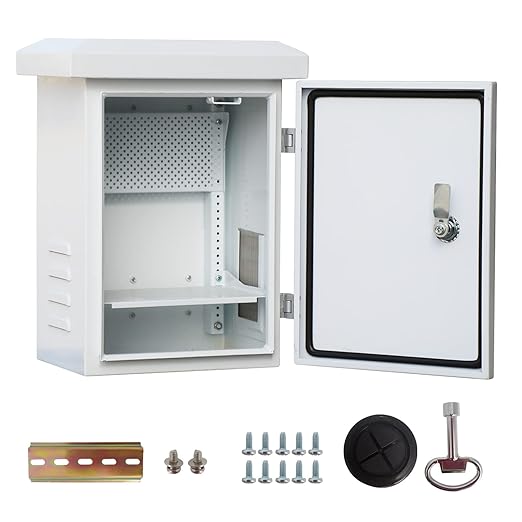 Electrical Box, Steel Electrical Enclosure, IP Waterproof Box for Outdoor Electronics, NEMA Outdoor Enclosure, Projector Box Enclosure for Electronics (16x12x10)