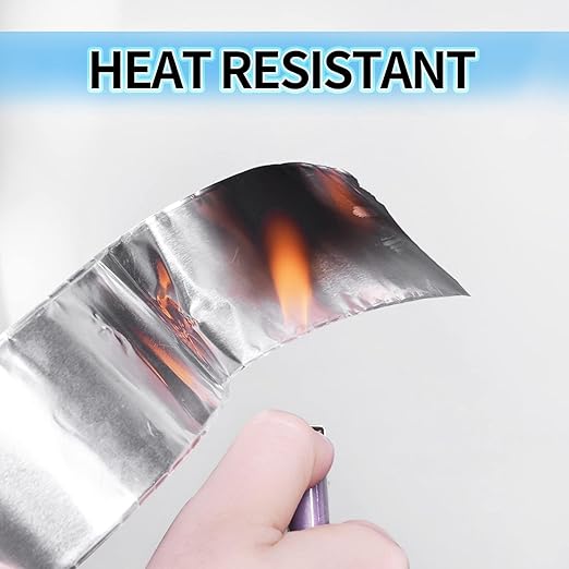 TAPEBEAR 6 Rolls Aluminum Foil Tape, Aluminum Air Duct Tape, Withstand 80°C to 100°C, Heat Resistant Tape Insulation Tape for HVAC, Sealing & Patching, Metal Repair, 3inch x 50yard