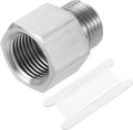 uxcell Pipe Fitting Reducing Adapter, G1/2" Male x 1/2" NPT Female 304 Stainless Steel Reducer Connector for Water Oil Air Pressure Gauge, Silver