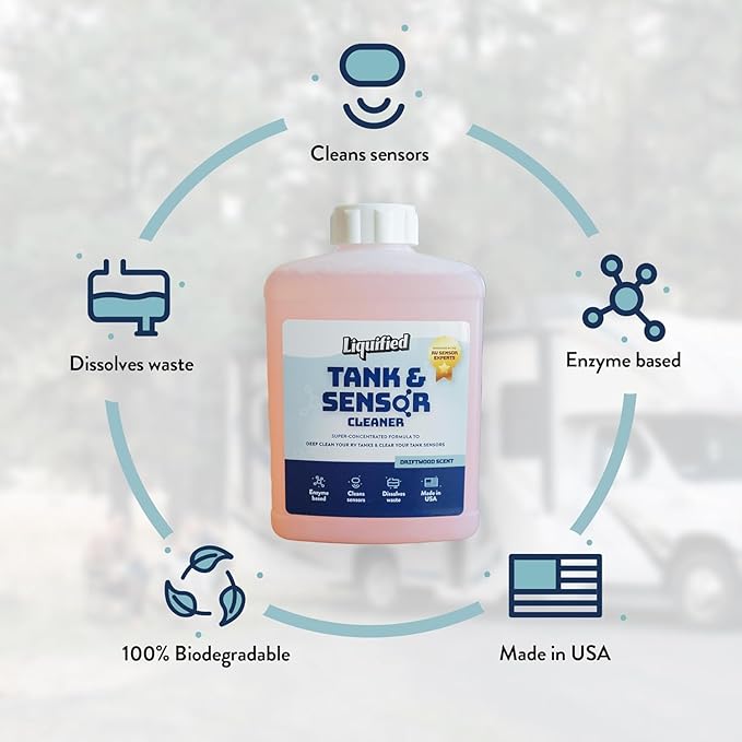 Liquified RV Sensor Treatment Bundle - RV Black Tank Sensor Cleaner, Highly Concentrated Formula, Deep Clean RV Grey Tanks, Dissolves Waste, Proudly Made in USA (Pack of 3)