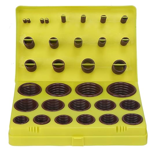 382 PCS SAE FKM Viton O Ring Assortment Kit 30 Sizes Fluorocarbon Oring for Aviation Car Engines Cylinders Hydraulic Plumbing Various Industrial Chemical High Temperature and Oil Resistance
