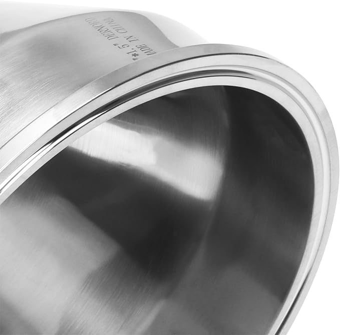 DERNORD Sanitary Fitting Reducer Fitting SUS304 Tri Clamp Ferrule Style 6" Tube OD to 1.5" Tube OD