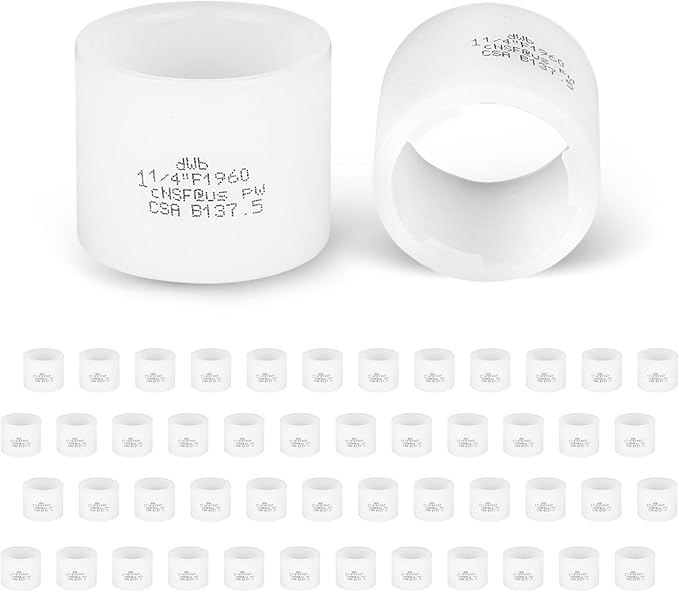 (Pack of 50) Seelink 1-1/4 Inch Inch PEX A Expansion Rings, Expansion Rings and Sleeves for PEX A Pipe and Fitting Connection