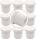 YSIL 3/4" PVC Cap - 10Pcs Male NPT Plug, PVC Pipe End Cap Coupling Adapter for Plumbing Water Line