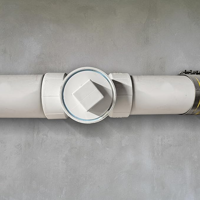 6" PVC Sewer Cleanout Plug Pipe Fitting, DWV Male Adapter Plug, Flush Sewer Cleanout Cap for Drainage Piping System