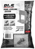 PEARL ABRASIVE CO. Leveling System Bag of 250, Gray, 1/16"