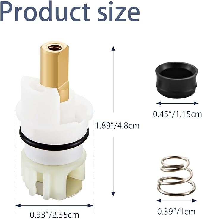 RP25513 faucet stem assembly Replacement Kit for two handle faucet repair kit with RP4993 Seats Springs RP24096 Cartridge RP24097 1/4 Turn stop, 2 Pack