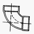 Charlotte Pipe Schedule 40 2 in. Hub x 2 in. Dia. Hub PVC Long Sweep Elbow