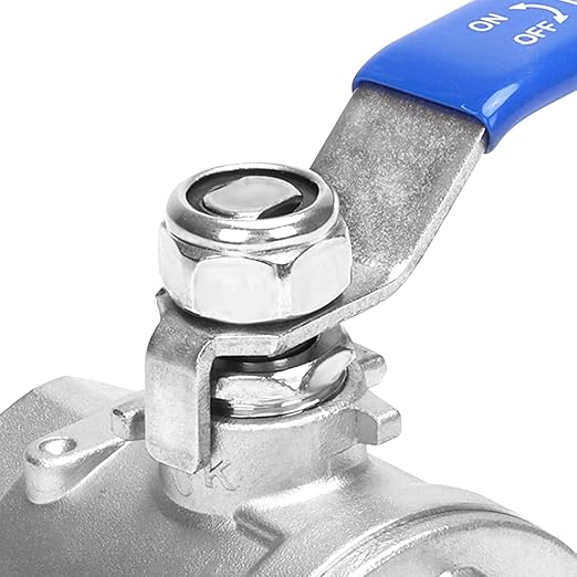 DERNORD Full Port Ball Valve 1.5 Inch - Male x Female Stainless Steel 304 Heavy Duty for Water, Oil, and Gas,1000WOG (1.5 Inch NPT)