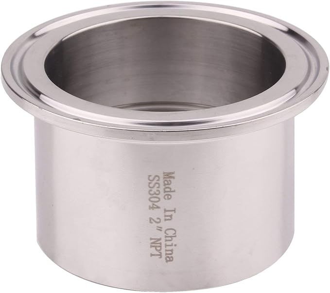 DERNORD Sanitary Female Threaded Pipe Fitting to 2.5 Inch TRI CLAMP OD 77mm Ferrule (Pipe Size: 2" NPT)