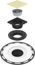 Shower Drain Kit with Stainless Steel Grate, Floor Drain System with Hair Strainer, Easy Installation for Tiled Showers and Bathrooms, ST-KIT-G