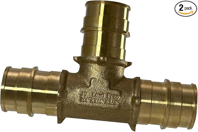 XFITTING Pex A 3/4 Inch x 3/4 Inch x 3/4 Inch Pex A Tee, 29-2-3=2XX, 2 Pieces