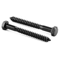 5/16" x 3" Hex Head Lag Screws Bolts 10Pcs 304 Stainless Steel 18-8, Partial Thread, Hexagon Head Wood Screws by Black Oxide by SG TZH