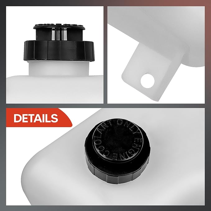 HD8187 Engine Coolant Overflow Recovery Expansion Tank with Cap & Hose Fit for Chevrolet & GMC & GM Vehicles - 1981-1987 CK Series, 1988-1991 RV Pickups, Blazer, Suburban, Full Size Truck