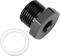 M18x1.5 Male Metric to 1/8 NPT Female Oil Pressure Sensor Adapter Fitting Reducing Bushing Aluminum Black