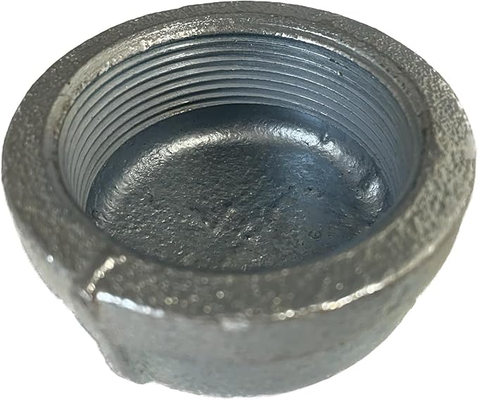 BMI 1-1/4 Inch NPT Galvanized Cap, 150#, UL/FM, Silver