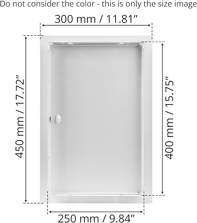 10 x 16 Inch White Square Metal Plumbing Access Panel - Indoor Wall Access Door for HVAC, Wall, Ceiling, and Drywall with Panel - Opening Box Door Cover - Easy to Instal