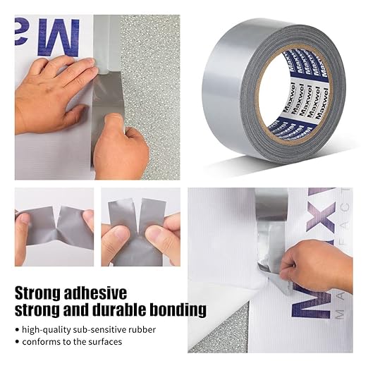 Duct Tape Heavy Duty Waterproof - 1.88 in 35 Yards Tearable Silver Duct Tape No Residue Strong Adhesive for Home Repair Use,Carpet Binding,Bundles