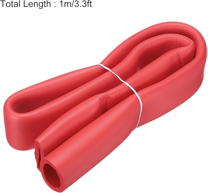 uxcell Foam Tubing for Handle Grip Support, Pipe Insulation Outside Pipe Lagging, 32mm(1 1/4") ID 44mm(1 3/4") OD 1m Red