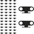 (Pack of 50) EFIELD Double Pipe Stay Hanger for 3/8 Inch IP Standard Pipe or 1/2 Inch Copper, CPVC & PEX Pipes - Universal Pipe Support Bracket,(ACC021-50PCS)