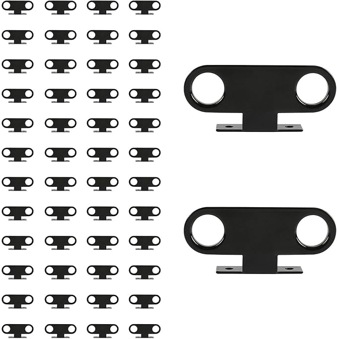 (Pack of 50) EFIELD Double Pipe Stay Hanger for 3/8 Inch IP Standard Pipe or 1/2 Inch Copper, CPVC & PEX Pipes - Universal Pipe Support Bracket,(ACC021-50PCS)
