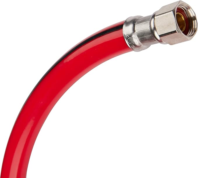 EFIELD 6-Feet Universal Dishwasher Red PVC Hose with Brass Elbow,(HOSE013)