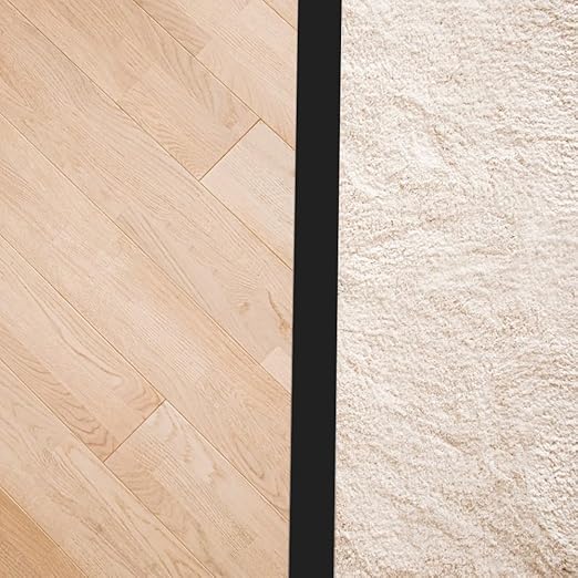 8Ft Floor Transition Strip, 2in Wide Self Adhesive Vinyl Threshold Strip for Joining Floor Gaps Wood Grain Design Tap (Oak Brown)