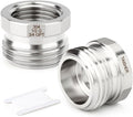 TAISHER 2PCS 304 Stainless Steel Garden Hose Adapter, Hex Bushing 3/4" GHT Male x 1/2" BSP Female Garden Hose Connector