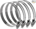7.5 inch stainless steel hose clamp, adjustable metal worm gear assortment kit for water pipe (4 pcs)
