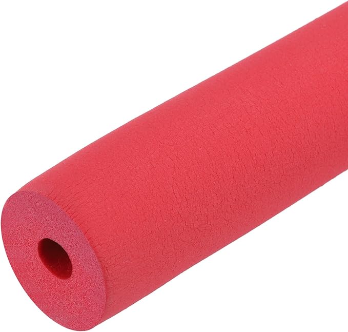 uxcell Foam Tubing for Handle Grip Support, Pipe Insulation Outside Pipe Lagging, 13mm(1/2") ID 43mm OD 1m Red