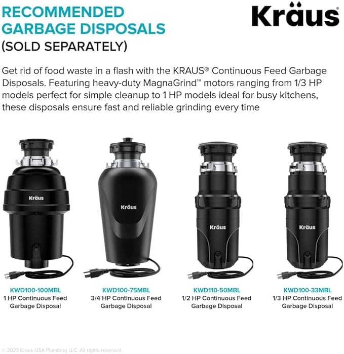 KRAUS Kore 33-Inch Farmhouse Workstation 16 Gauge Single Bowl Stainless Steel Kitchen Sink with Accessories, KWF210-33